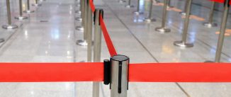 Stanchions, Crowd Control Barriers at airport