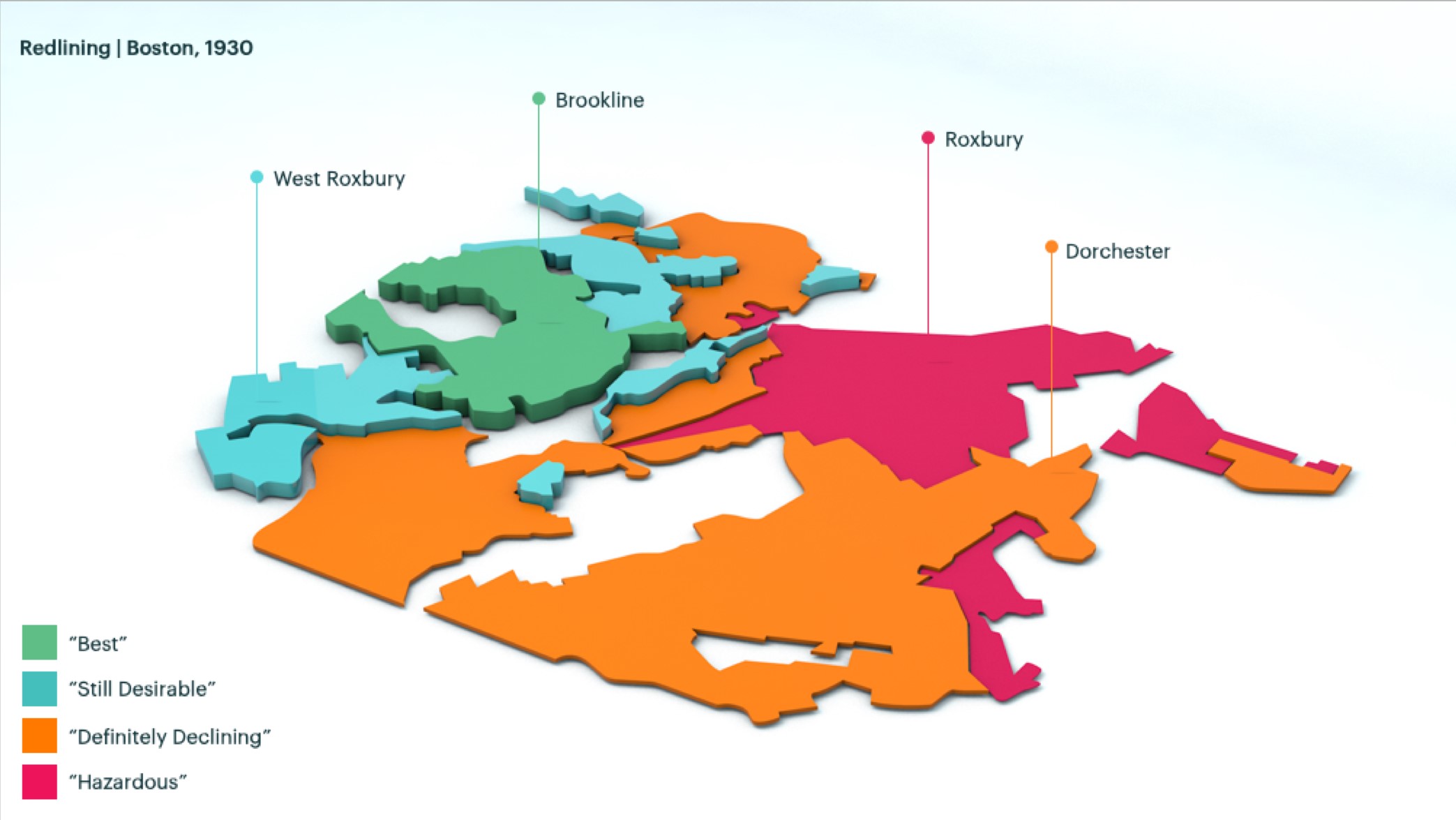 Map of Roxbury, MA, redlined in 1930.