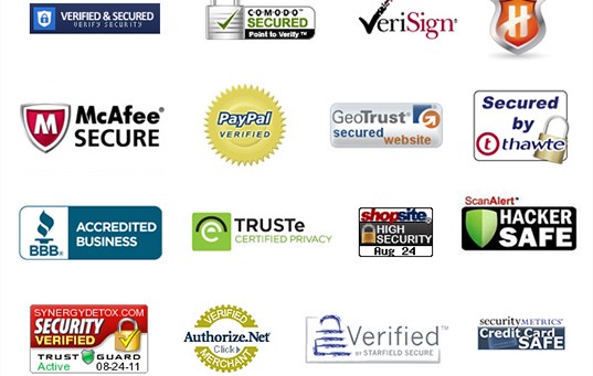 16 logos of trust badges